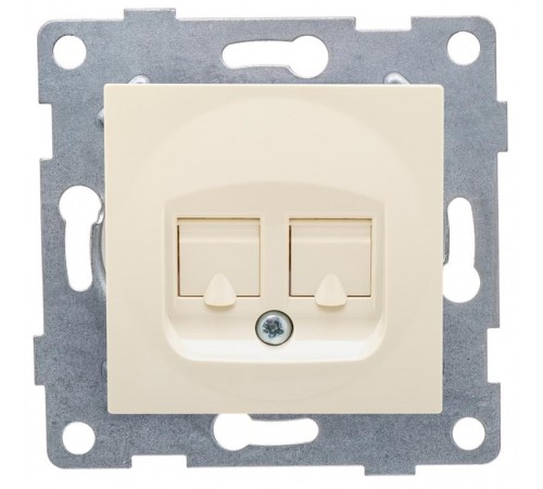 Ugra Розетка телефонная RJ12, двойная, СУ, беж  С11Т2-003  GUSI Electric