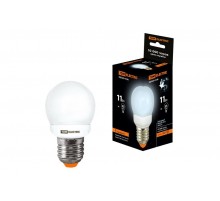 Лампа энергосберегающая КЛЛ  11Вт Е27 840 шарообразная G45  SQ0323-0158  TDM