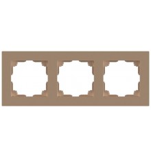 Рамка для розеток и выключателей Intro Accent 6-503-04 на 3 поста, СУ, шампань  Б0063785  Intro