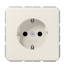 Штепсельная розетка SCHUKO 16А / 250В с защитными шторками, пружинные зажимы; термопласт; слоновая кость; CD500  CD1520BFKI  Jung