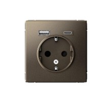 ArtGallery Мокко Розетка 16А с 2 USB A+C, 5В/2,4А/3,0А, 2х5В/1,5А, механизм  GAL000632  SE