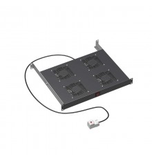 Вентиляторный модуль 19", 4 вент. с термостатом RAL 9005  R519VSIT4FTB  DKC