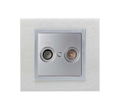 Simon 82 Накладка на розетку R-TV+SAT, S82, S82N, алюминий  82053-33  Simon