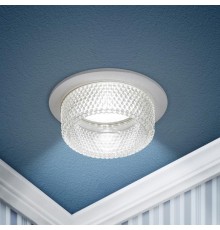 Светильник встраиваемый декоративный DK109 WH/CL MR16 GU5.3 белый прозрачный  Б0058406  ЭРА