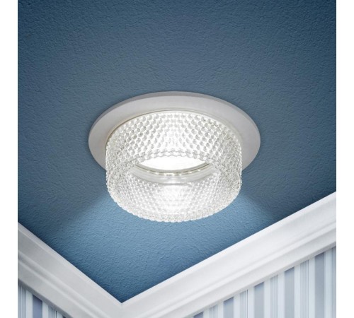 Светильник встраиваемый декоративный DK109 WH/CL MR16 GU5.3 белый прозрачный  Б0058406  ЭРА