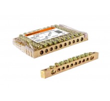 Шина "N" нулевая 6х9мм 10/2 (10 групп/крепеж по краям)   SQ0801-0059  TDM