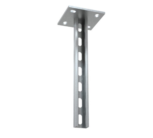 Страт-стойка усиленная 41х21 L650 мм s:2,5  PSTPH21*650  КМ-профиль