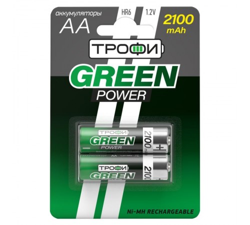 Аккумулятор HR6-2BL 2100 mAh (20/240/14400) (AA)   C0032099  ТРОФИ