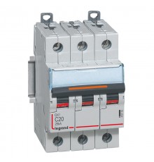 Выключатель автоматический трехполюсный DX3 20А C 25кА  409782  Legrand