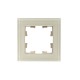 BRITE Рамка 1-ая РУ-1-2-БрВа стекло ванильный  BR-M12-G-K10  IEK