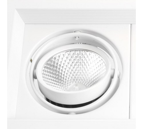 Светильник светодиодный встраиваемый карданный AL202, 2x12W, 2160 Lm, 4000К, 35 градусов, белый  29774  FERON