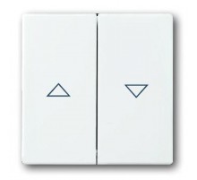 Клавиша для мех. выкл. жалюзи 2000/4 U и 2020/4 US, с маркировкой, серия solo/future, цвет davos/альпийский белый  1751-0-3088   2CKA001751A3088  A