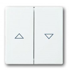 Клавиша для мех. выкл. жалюзи 2000/4 U и 2020/4 US, с маркировкой, серия solo/future, цвет davos/альпийский белый  1751-0-3088   2CKA001751A3088  A