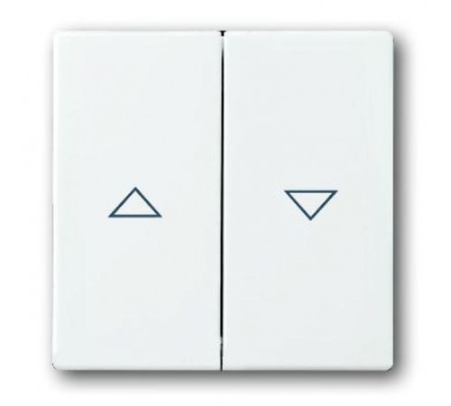 Клавиша для мех. выкл. жалюзи 2000/4 U и 2020/4 US, с маркировкой, серия solo/future, цвет davos/альпийский белый  1751-0-3088   2CKA001751A3088  A