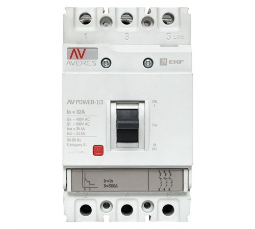 Выключатель автоматический AV POWER-1/3 32А 35kA TR  mccb-13-32-TR-av  EKF