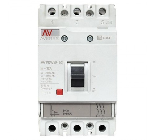 Выключатель автоматический AV POWER-1/3 32А 35kA TR  mccb-13-32-TR-av  EKF