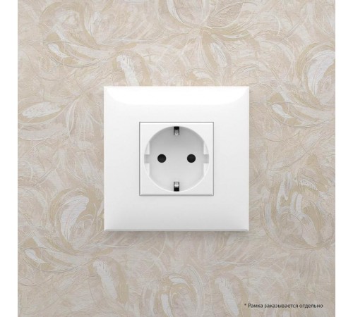 Розетка в стену, 2P+E, с з/ш, "Avanti", "Белое облако"  4400003  DKC