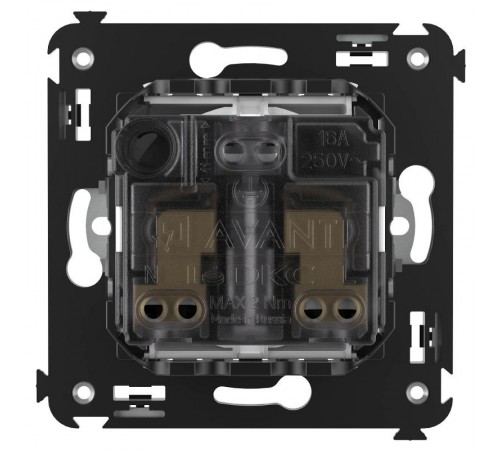 Розетка в стену, 2P+E, с з/ш, "Avanti", "Белое облако"  4400003  DKC