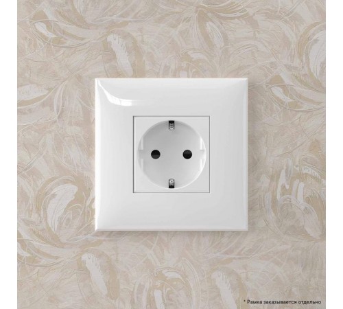 Розетка в стену, 2P+E, с з/ш, "Avanti", "Белое облако"  4400003  DKC