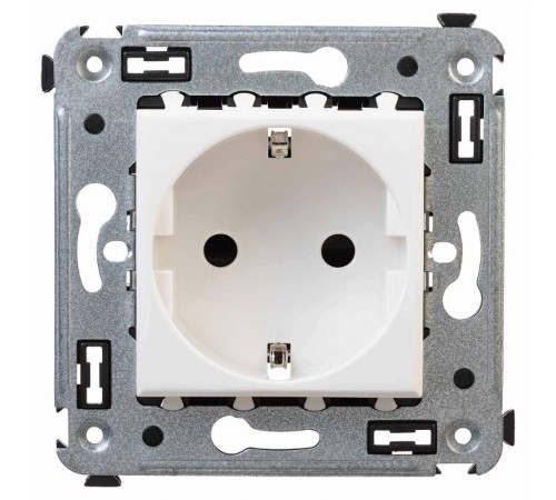 Розетка в стену, 2P+E, с з/ш, "Avanti", "Белое облако"  4400003  DKC