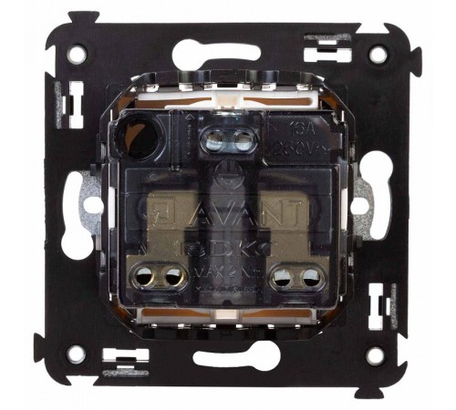 Розетка в стену, 2P+E, с з/ш, "Avanti", "Белое облако"  4400003  DKC