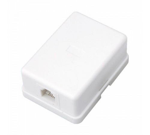 Телефонная розетка 1 гн. RJ-11(6P-4C), внешняя (50 шт/уп)  03-0001  REXANT