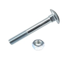 Болт DIN603 мебельный оцинк. М8х50 с гайкой (4 шт) - пакет   108769  Tech-KREP