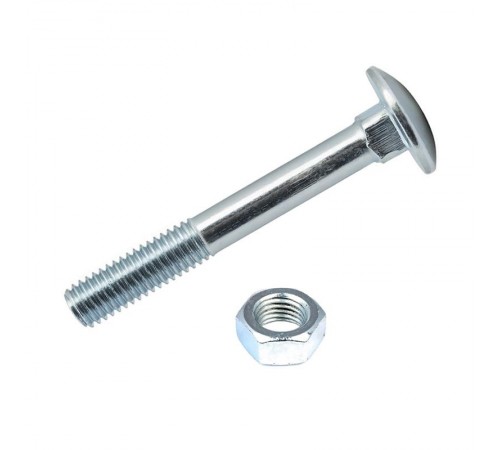 Болт DIN603 мебельный оцинк. М8х50 с гайкой (4 шт) - пакет   108769  Tech-KREP