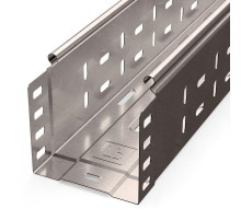 Лоток перфорированный Стандарт INOX (AISI 409) 100х100х3000 (0,7 мм) (6 м/уп)  PR16.2410  Промрукав