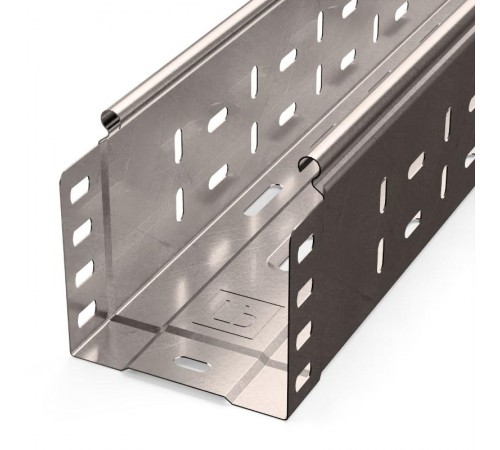 Лоток перфорированный Стандарт INOX (AISI 409) 100х100х3000 (0,7 мм) (6 м/уп)  PR16.2410  Промрукав