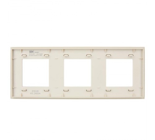 SKANDY Рамка 3-местная SK-F23B стекло беж.   SK-M32-G-K10  IEK