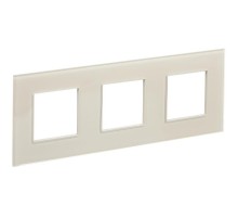 SKANDY Рамка 3-местная SK-F23B стекло беж.   SK-M32-G-K10  IEK