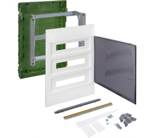 Practibox S Пластиковый щиток Встраиваемый (в полые стены) 3X18 Дымчатая дверь  137578  Legrand