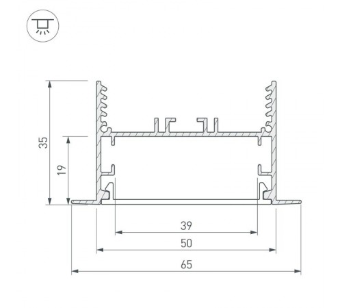 Угол SL-LINIA65-F (arlight, Металл)  030126  Arlight