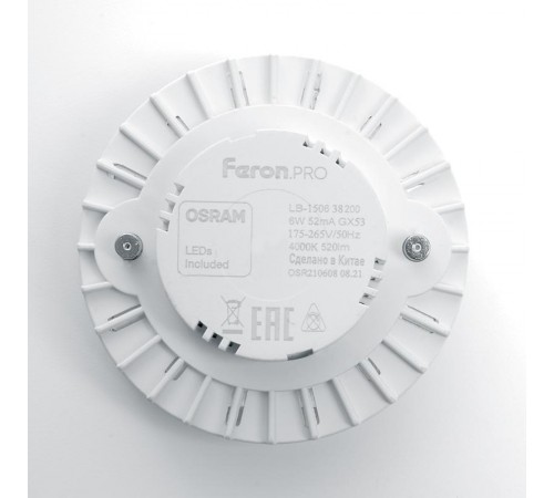 Лампа cветодиодная, (8W) 230V GX53 2700K, LB-1508 OSRAM LED 38202  FERON