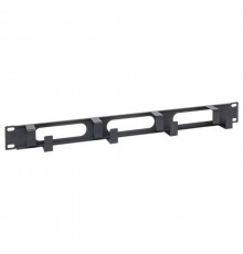 Кабельный органайзер TERACOM 1U 4 кольца с окнами металлический чёрный TRC-1CO-4R-M-BKEKF