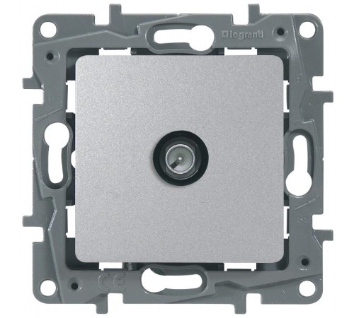 Etika Алюминий Розетка TV проходная, 15дБ  672463  Legrand