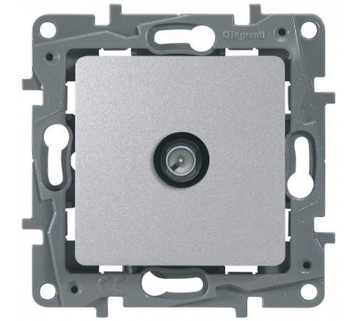 Etika Алюминий Розетка TV проходная, 15дБ  672463  Legrand