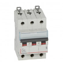 Выключатель автоматический трехполюсный DX3 10000 40А C 16кА  409258  Legrand