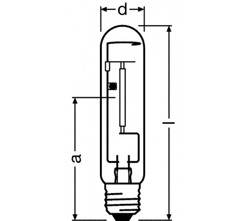 Лампа натриевая высокого давления (ДНаТ) 100Вт E40 трубчатая прозрачная NAV-T 100W SUPER XT E40 12X1         4058075803565  Osram