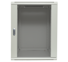Шкаф настенный 19" TERACOM PRO 12U 600х600 мм дверь стеклянная с замком-ручкой серый  TRP-WLL-1266-40G  EKF