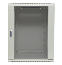 Шкаф настенный 19" TERACOM PRO 12U 600х450 мм дверь стеклянная с замком-ручкой серыйTRP-WLL-1264-40GEKF