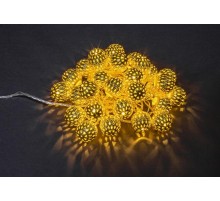 Гирлянда световая  NGF-D003-30WW-230-золотые шарики (металл)  14041  Navigator