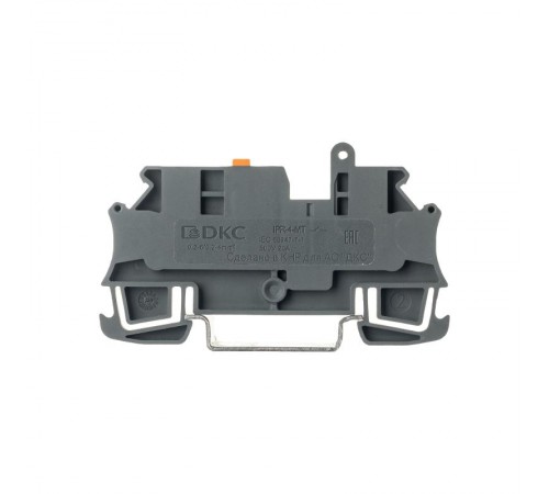 Клемма расцепительная, зажим push-in, 2 точки подключения, 4 кв.мм, серая  IPR-4-MT  DKC