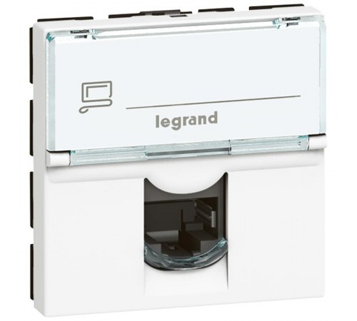 Mosaic RJ45 UTP Cat. 6a 2 мод. белая  076574  Legrand