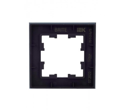 BRITE Рамка 1-ая РУ-1-2-БрТБ стекло темная бронза  BR-M12-G-K45  IEK