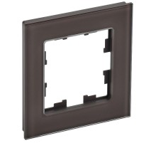 BRITE Рамка 1-ая РУ-1-2-БрТБ стекло темная бронза  BR-M12-G-K45  IEK