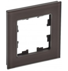 BRITE Рамка 1-ая РУ-1-2-БрТБ стекло темная бронза  BR-M12-G-K45  IEK