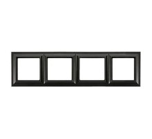 Рамка 4-поста; термопласт; черный матовый; Eco Deco  EPD484SWM  Jung