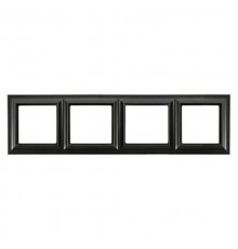 Рамка 4-поста; термопласт; черный матовый; Eco Deco  EPD484SWM  Jung
